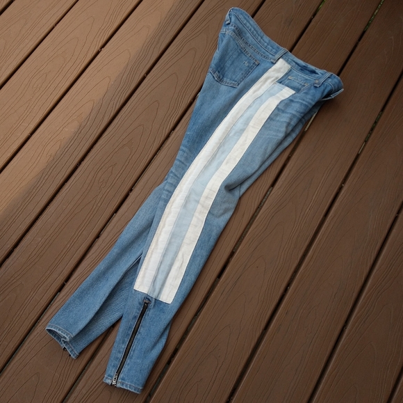 RAG & BONE skinny racer patchwork jeans 27 (D2) - Picture 7 of 13